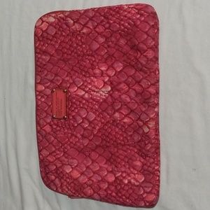 Marc By Marc Jacobs Workware pink embossed nylon laptop iPad tablet sleeve case